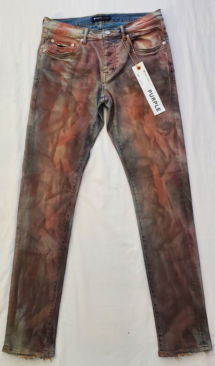 NWT PURPLE-BRAND P001 SLIM FIT MINERAL DYE STRETCH DENIM