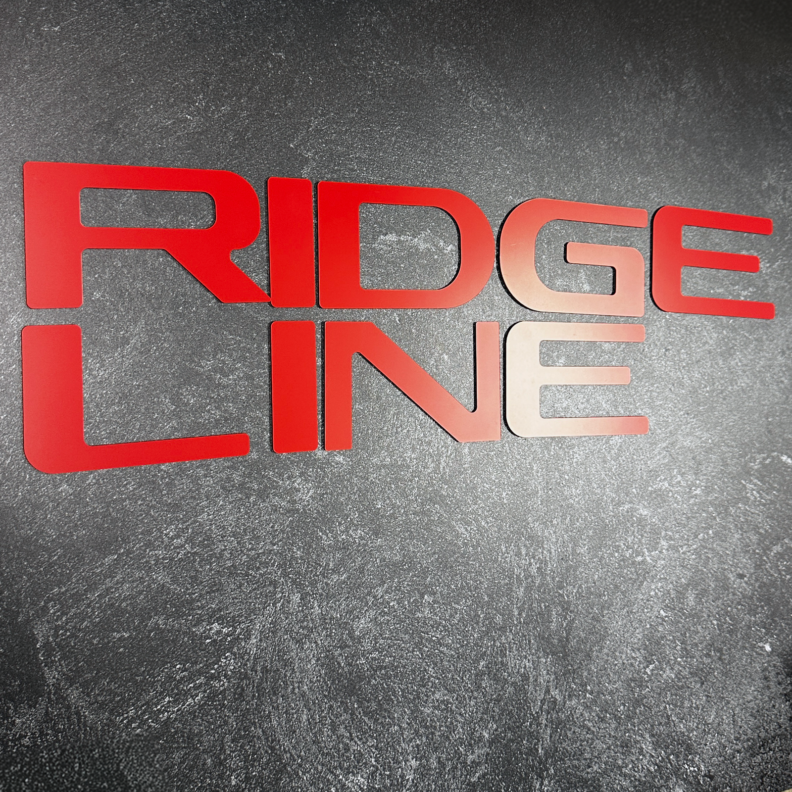 Matte Red Letters Inserts Tailgate For NEW 2024 Honda Ridgeline NOT VINYL