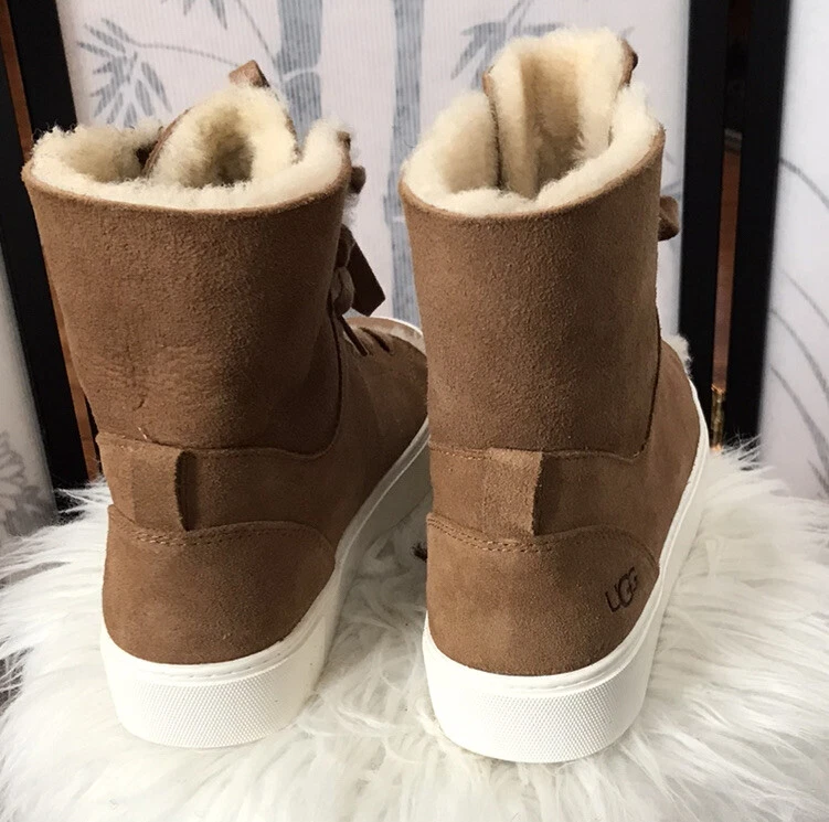 NWOB UGG Beven Lace Up Sneaker Size 9.5 Tan eBay