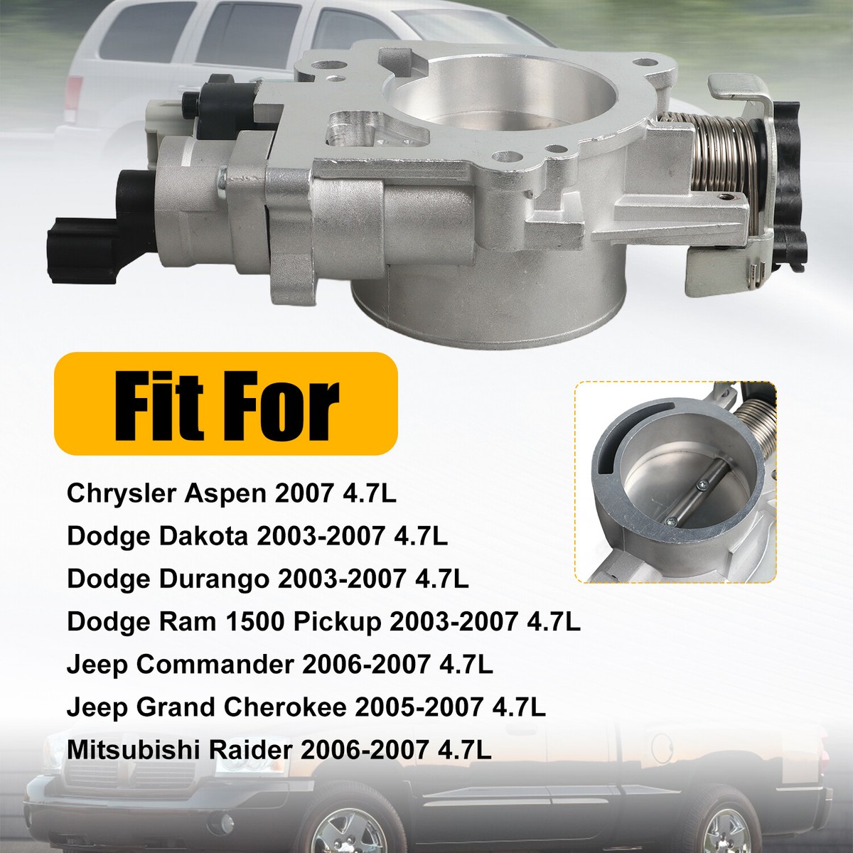 Throttle Body for Dodge Ram 1500 Pickup 2003-2007 4.7L 5114397AA