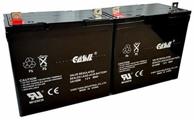 2 Pack 12v 55ah Group 22NF Kinetik HC1200 HC1400 KHC1400 Levo C3 Stand Up Levo