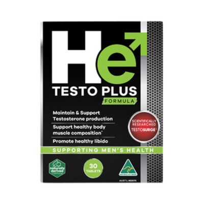 NEW He Testo Plus Formula 30 Tablets