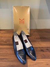 MAUD FRIZON Italy Womens Black Leather Heels Pumps Shoes 36 W/ Box