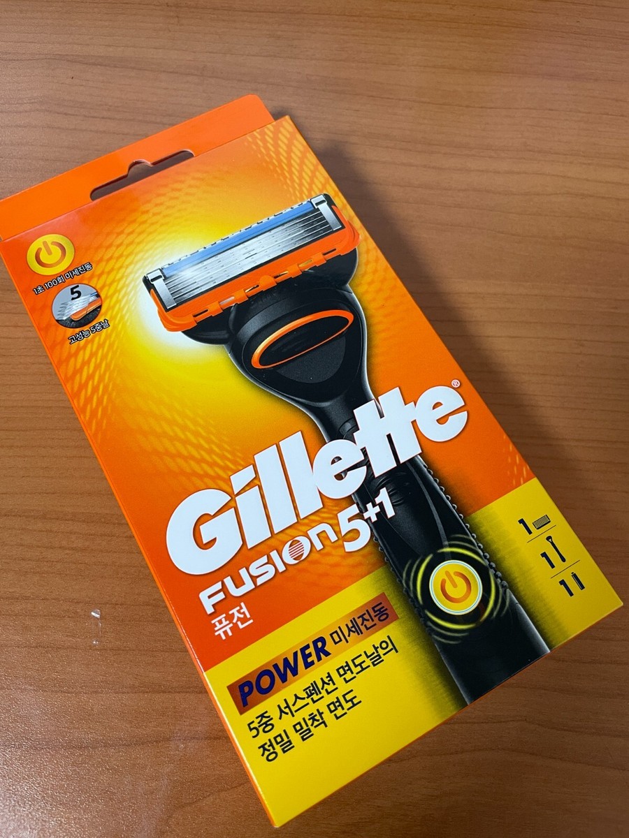 [Gillette] Fusion Power Razor - 1 Handle + 1 Cartridge(Blade) + 1 AAA  battery
