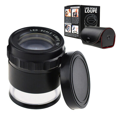 Reticle Scale Loupe 10x Magnifying Glass Jewellers Jewelry Loupe w