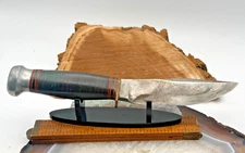 Early Marbles USA Woodcraft Pattern  Stacked Leather Hunting Knife--1156.25
