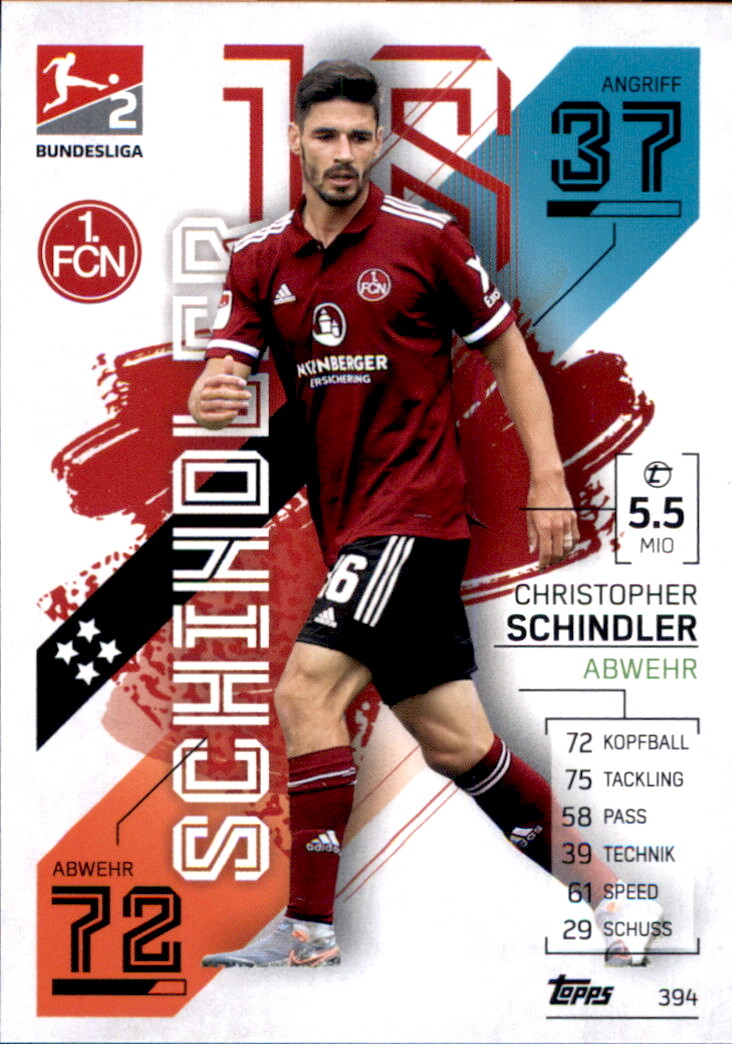 Match Attax 2021 2022 21/22 Nr. 394 - Christopher Schindler | eBay