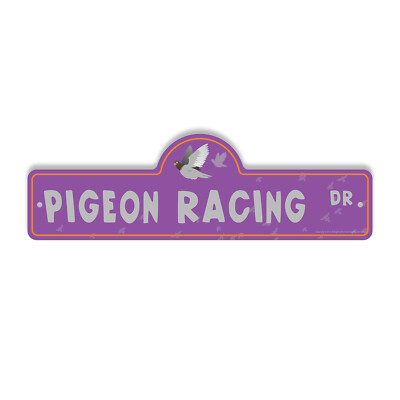 Pigeon Racing Plastic Street Sign Crossing Xing Gift Novelty Funny