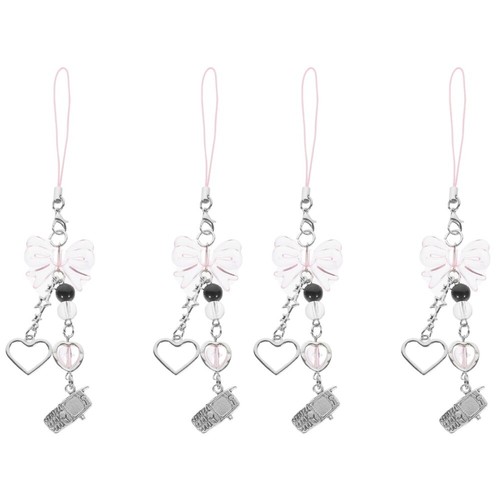 4 pcs Cell Phone Charms Hanging Strap Phone Charm Camera Pendants Phone Chain
