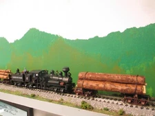 SALE      HO Scale Genuine Pine Log Load Shay Kadee Skeleton Log Car 4 Loads