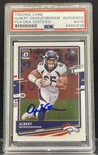 Albert Okwuegbunam Signed 2020 Optic Rookie Card Denver Broncos Slabbed PSA/DNA