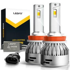 Lasfit H11 Switchback Led Headlights Bulb Low Beam Yellow White Bright 6000lm 2x