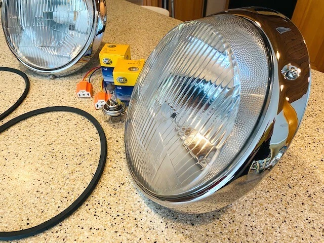 PAR DE MONTAJE ORIGINAL FAROS PORSCHE 911 930 H4 Foto 3 de 4