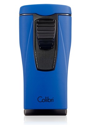 COLIBRI ''MONACO'' 3 TRIPLE-JET FLAME CIGAR LIGHTER / BLUE + BLACK **NEW in BOX**