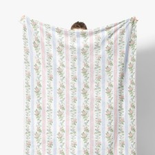 Pink Flower Blanket, Grandmillennial Rose Flower Decorative Throw Blanket for...