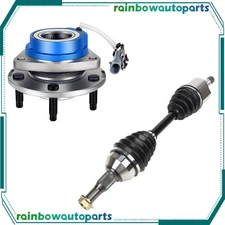 Front Right Wheel Hub Bearing+CV Axle Shaft For Chevy Impala Cadillac DTS Allure