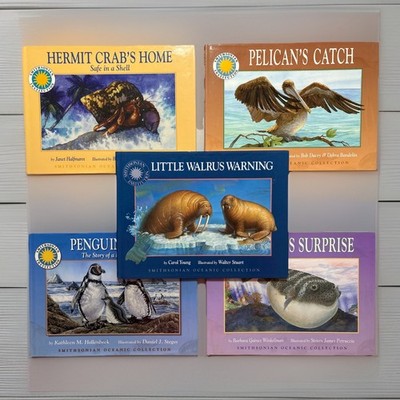SMITHSONIAN OCEANIC COLLECTION Lot Of 5 Hardback VINTAGE Books W/ Dustcovers *GC
