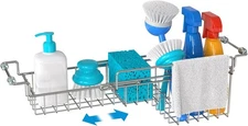 Over The Kitchen Sink Caddy Sponge Holder Organizer Drying Rack Expandable 