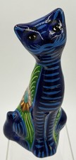 Mexican Folk Art Hand-Painted Talavera-Style Ceramic Cat Figurine — listing 2