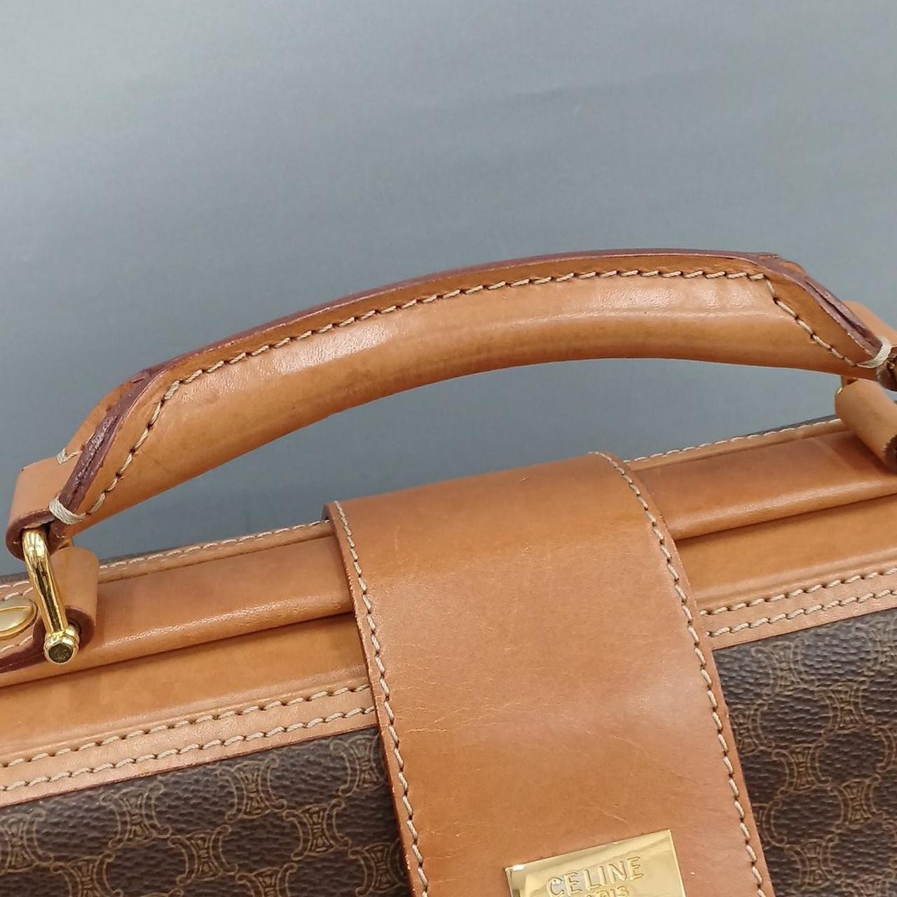 Macadam Pattern Handbag Model Beige Brown with Sh… - image 10