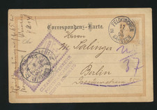 2 Kreuzer Ganzsachen-Karte 1896 aus Feldkirchen in Kärnten nach Berlin