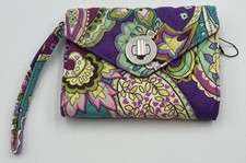 VERA BRADLEY Your Turn Smartphone Wristlet Heather Purple Turn Lock