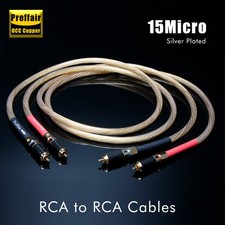 Hi-Fi RCA Audio Extend Cable OCC Copper Silver Plated Conductor