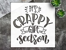 Fun Christmas Humor Wall Art Reusable Plastic Stencil - StencilAir