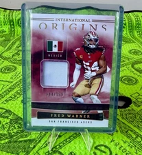 2024 Panini Origins Fred Warner International /199 SF 49ers Patch Mexico #10-FWR