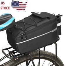 Bike Rear Rack Bag 10l Insulated Bicycle Trunk Bag Storage Luggage Cargo Bag Us