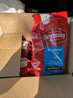 4 Bags Community Coffee Breakfast Blend Ground Coffee Medium Roast 32 Ounce