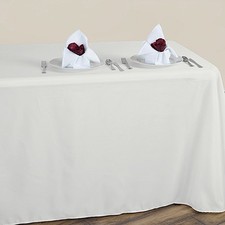 90" x 132" Polyester TABLECLOTH with Rounded Corners Wedding Party Table Linens