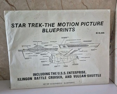 Star Trek Motion Picture 14 Blueprints - USS Enterprise, Klingon & Vulcan -12x19