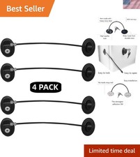 Multi-Purpose Safety Locks: 4 Strong Adhesive Locks for Refrigerators  Cabinets