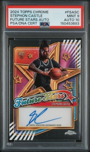 2024 Topps Chrome #FSASC Stephon Castle Future Stars Mint RC Authentic AUTO-10