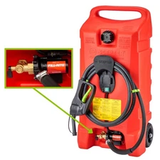 Flo n' Go Duramax Scepter, 14-Gal Powered Gas Caddy with 6 GPM Fill-Rite Fuel