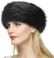 Womens Faux Fur Headband Winter Earwarmer Earmuff Ski