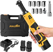 3/8" Cordless Electric Ratchet Wrench Set, 550RPM, 40Ft-Lbs, 16.8V Extended Powe