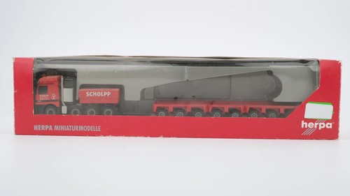 Herpa H0 148528 MB Titanio Remolque de carga baja Scholpp | Condition: Gebraucht