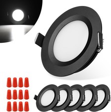 6 Pack 12V RV LED Recessed Ceiling Light Ultra-Thin Puck Light Cool White