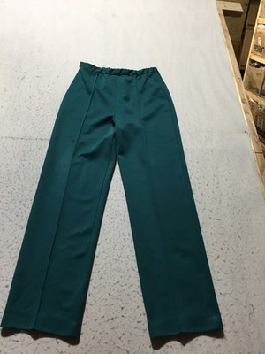 VTG Usia Usla Pants Womens 10 Teal Elastic Waist Pleated