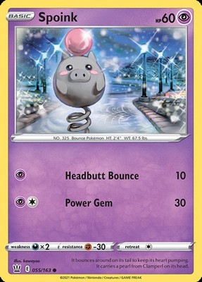 Spoink - 055/163 - Common - Lightly Played
