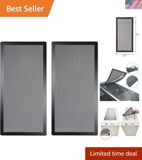 2-Pack Magnetic Dust Mesh Filter for 120mm x 240mm PC Cooling - Black