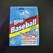 Topps 1992 Baseball Pack 15 Cards Match the Stats Game Gold Series Major League