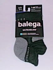 Balega UltraGlide Low Cushion Unisex No Show Socks  Men's Size XL Black