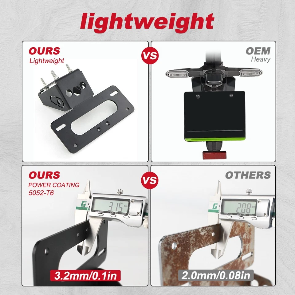 Fender Eliminator Bracket Fit For Kawasaki Z1000 10-13 Ninja1000 Z1000SX 11-22 - Image 4 of 4
