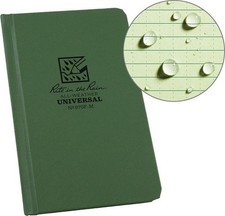 Rite in the Rain Weatherproof Hard Cover Notebook 4.25" x 6.75" Green - 970F-M