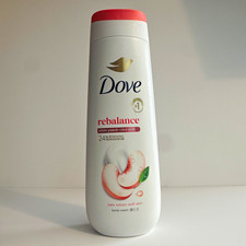 Dove Rebalance Body Face Wash White Peach Rice Milk pH Balanced 20 fl oz