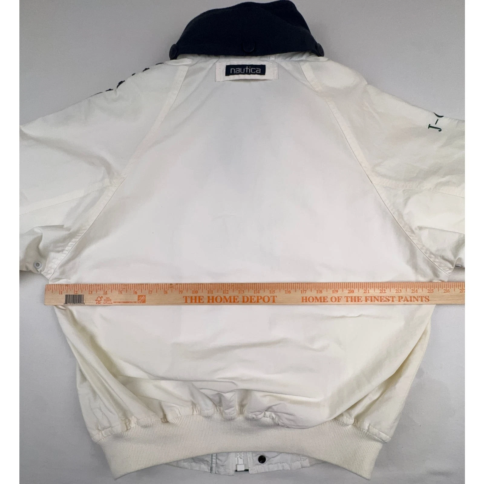 Vintage 90s Nautica Challenge J-Class Sailing Jacket Large White Hideaway Hood image 14