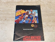 NCAA Basketball SNES Manual Only No Cart Instruction Booklet